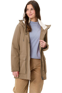 Vaude chaqueta impermeable insulada mujer MANUKAU III MARRON vista detalle