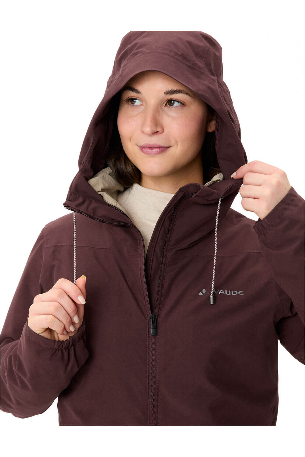 Vaude chaqueta impermeable insulada mujer MINEO 3IN1 MARRON 04