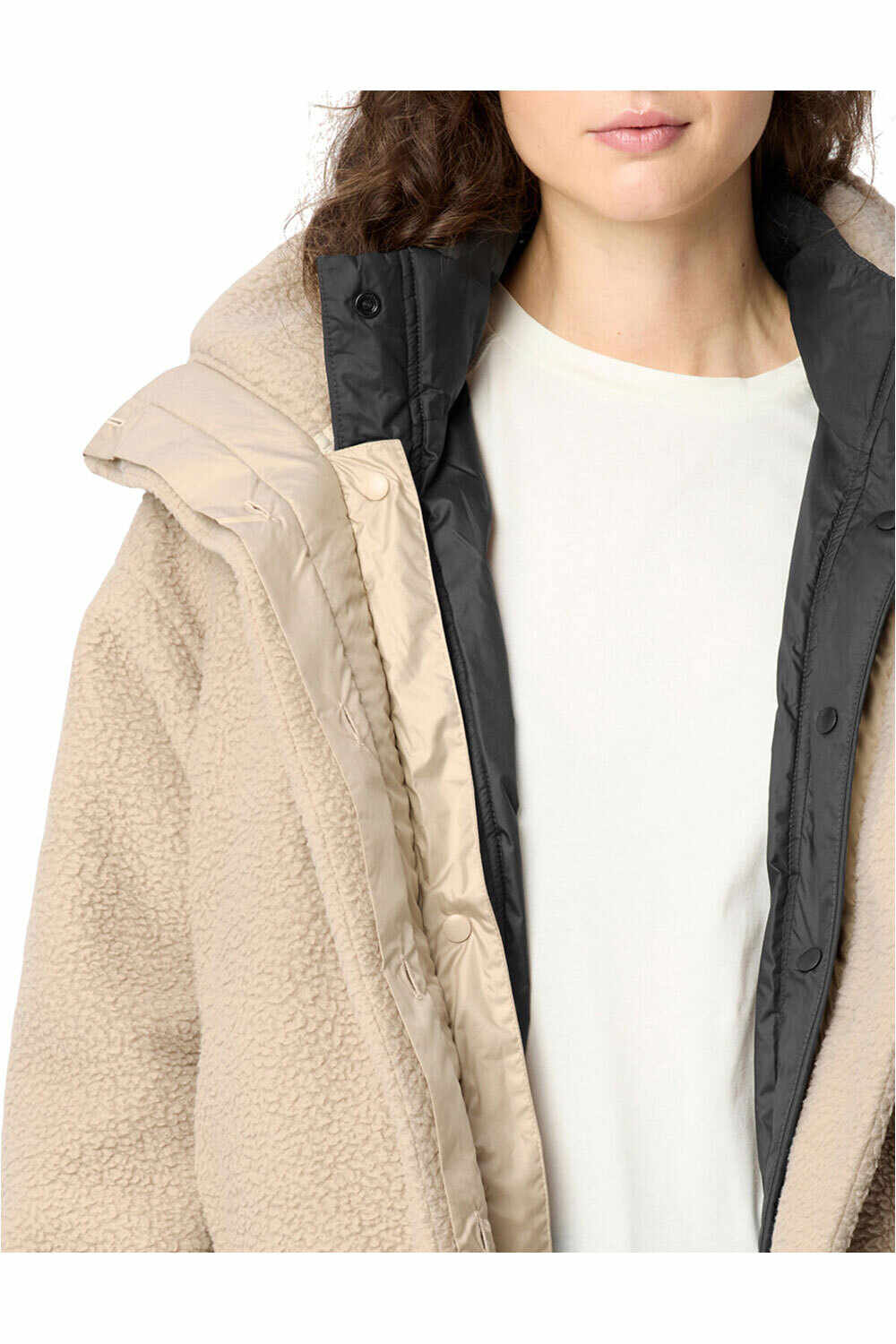 Vaude chaqueta impermeable insulada mujer NAJUN 3IN1 MARRON vista detalle