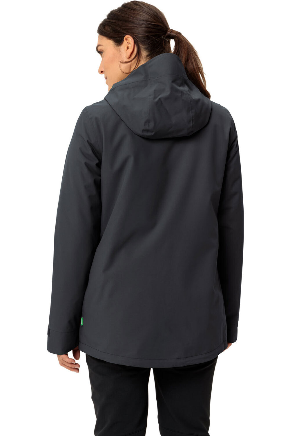 Vaude chaqueta impermeable insulada mujer NEYLAND 3IN1 NEGRO vista trasera
