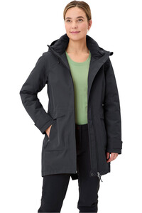 Vaude chaqueta impermeable insulada mujer SKOMER NEGRO vista detalle