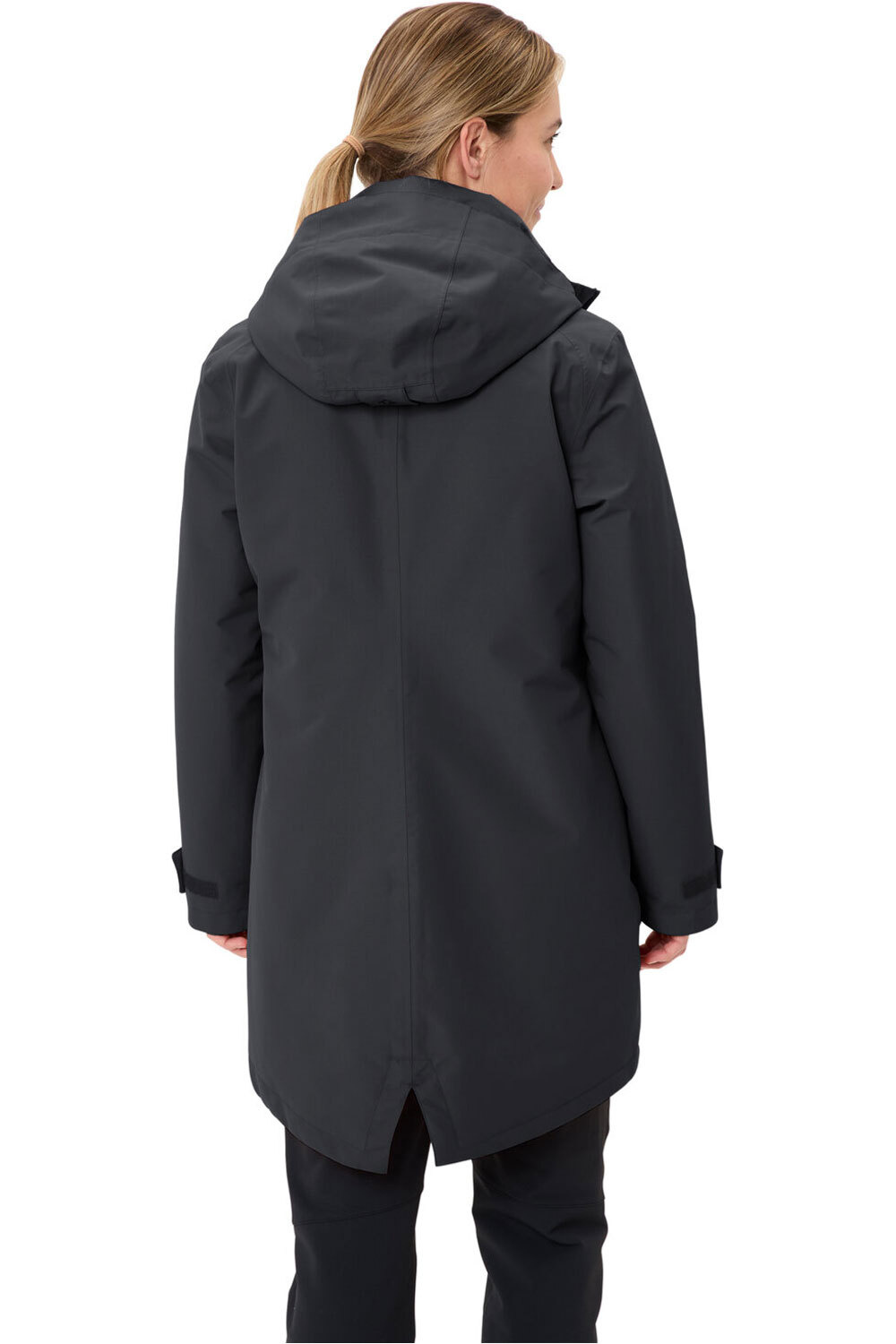 Vaude chaqueta impermeable insulada mujer SKOMER NEGRO vista trasera