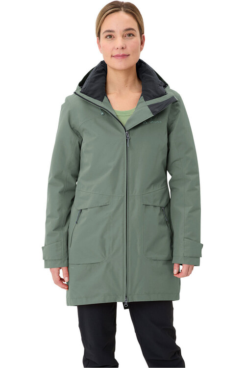 Vaude chaqueta impermeable insulada mujer SKOMER VERDE