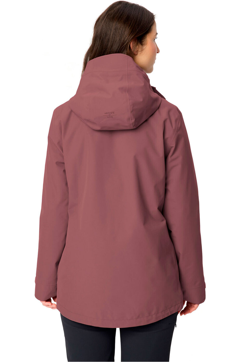 Vaude chaqueta impermeable insulada mujer Women's Neyland 3in1 Jacket MORADO vista trasera