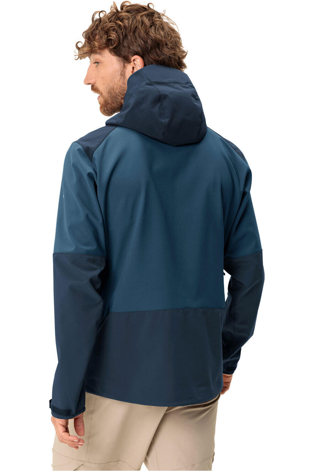 Vaude chaqueta softshell hombre ROCCIA II AZUL vista trasera