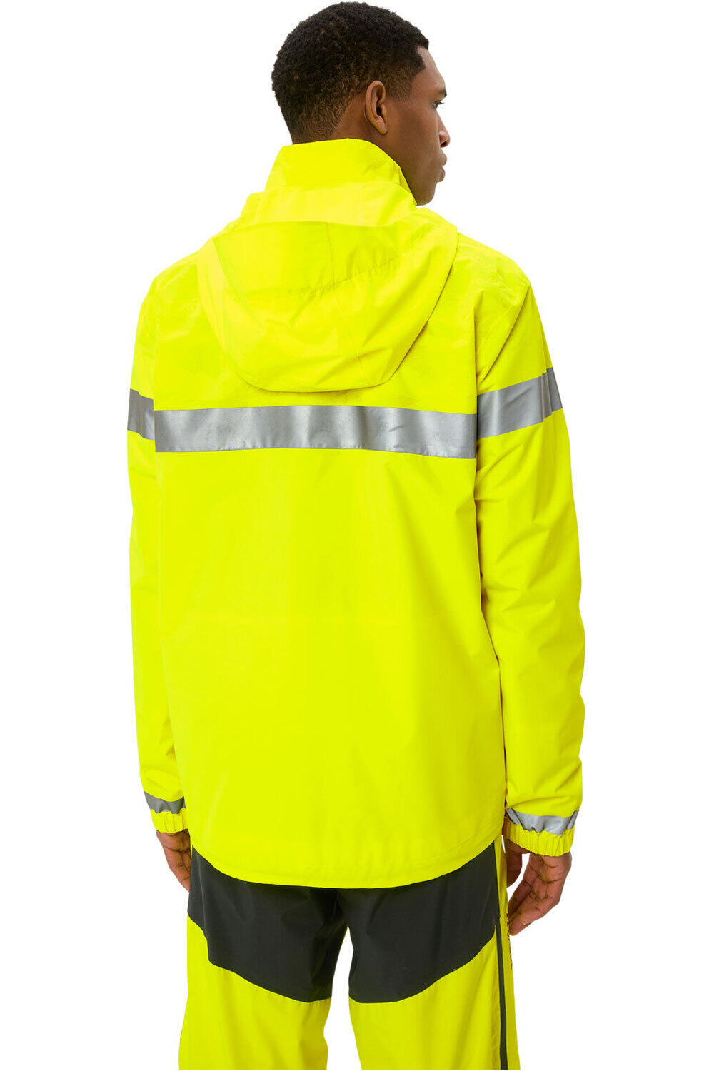 Vaude cortavientos ciclismo hombre LUMINUM AMARILLO vista trasera
