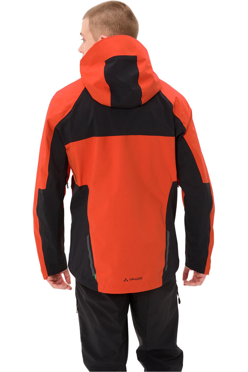 Vaude cortavientos ciclismo hombre MOAB PRO ROJO vista trasera