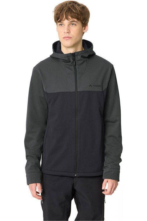 Vaude cortavientos ciclismo hombre QIMSA HOODED SOFTSHELL II GRIS