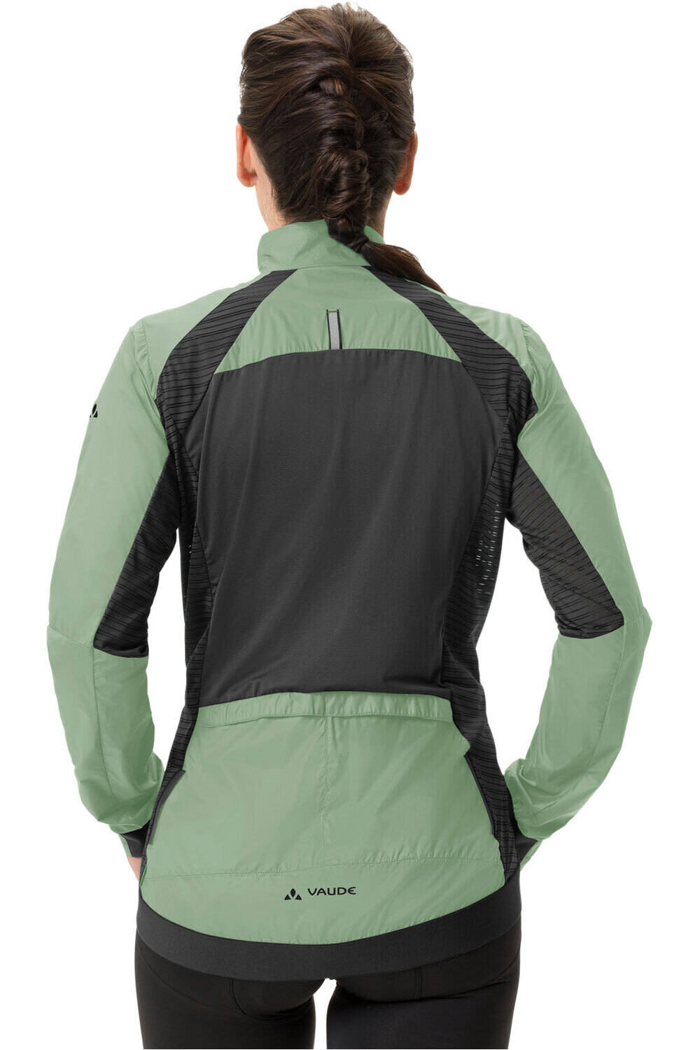 Vaude cortavientos ciclismo mujer FURKA AIR VERDE vista trasera
