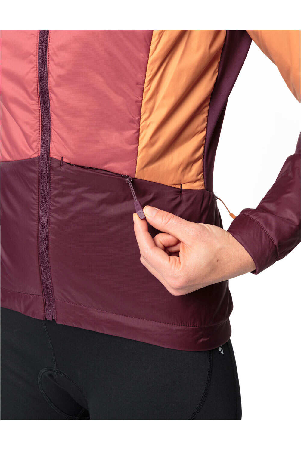 Vaude cortavientos ciclismo mujer KURO ROJO 03