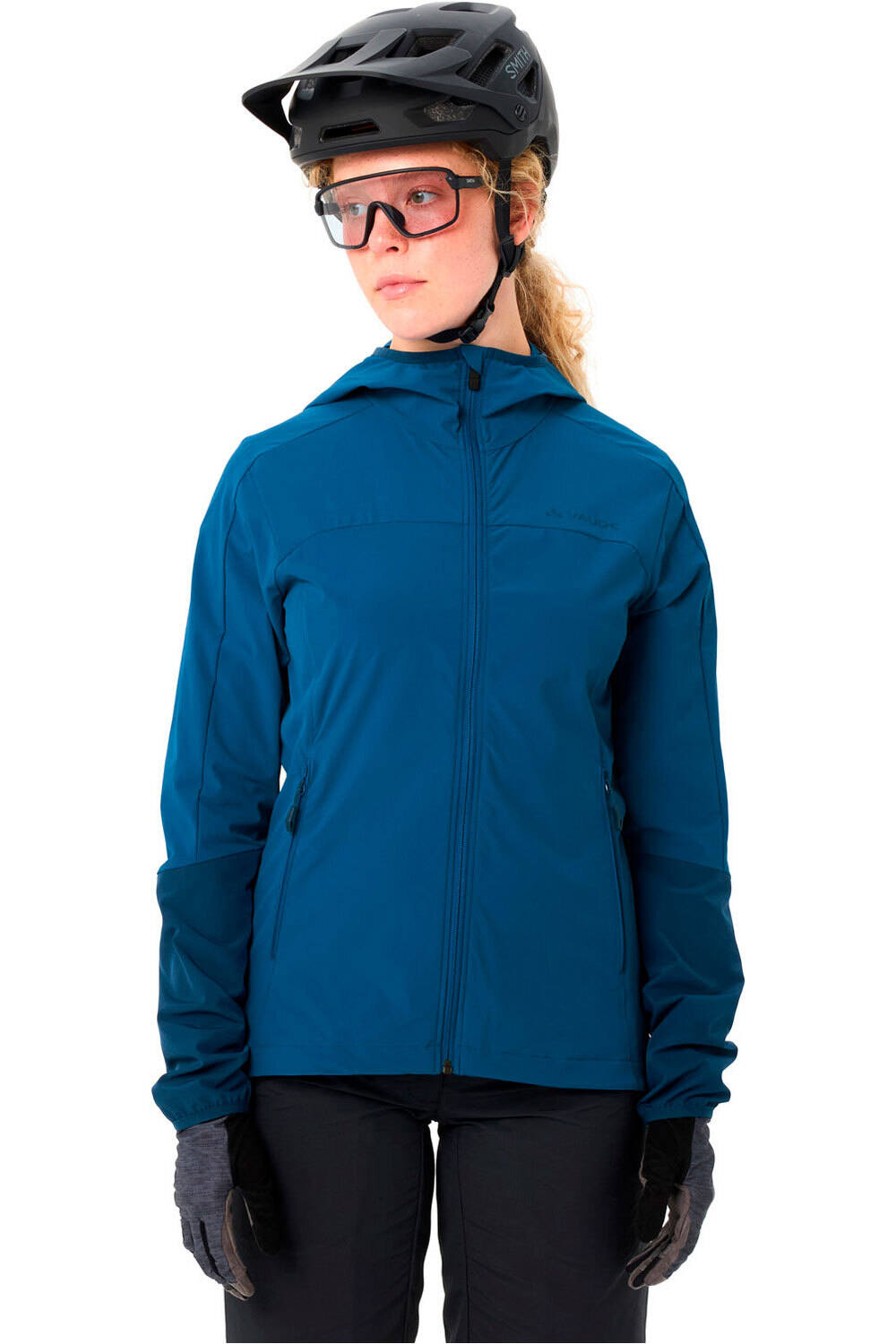 Vaude cortavientos ciclismo mujer Women's Moab Jacket IV AZUL vista detalle