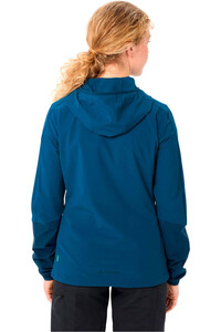 Vaude cortavientos ciclismo mujer Women's Moab Jacket IV AZUL vista trasera
