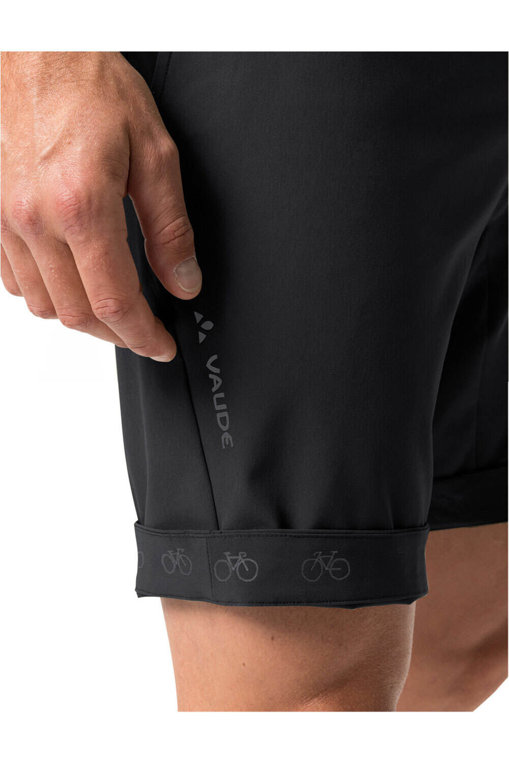 Vaude culotte corto hombre CYCLIST NEGRO vista detalle