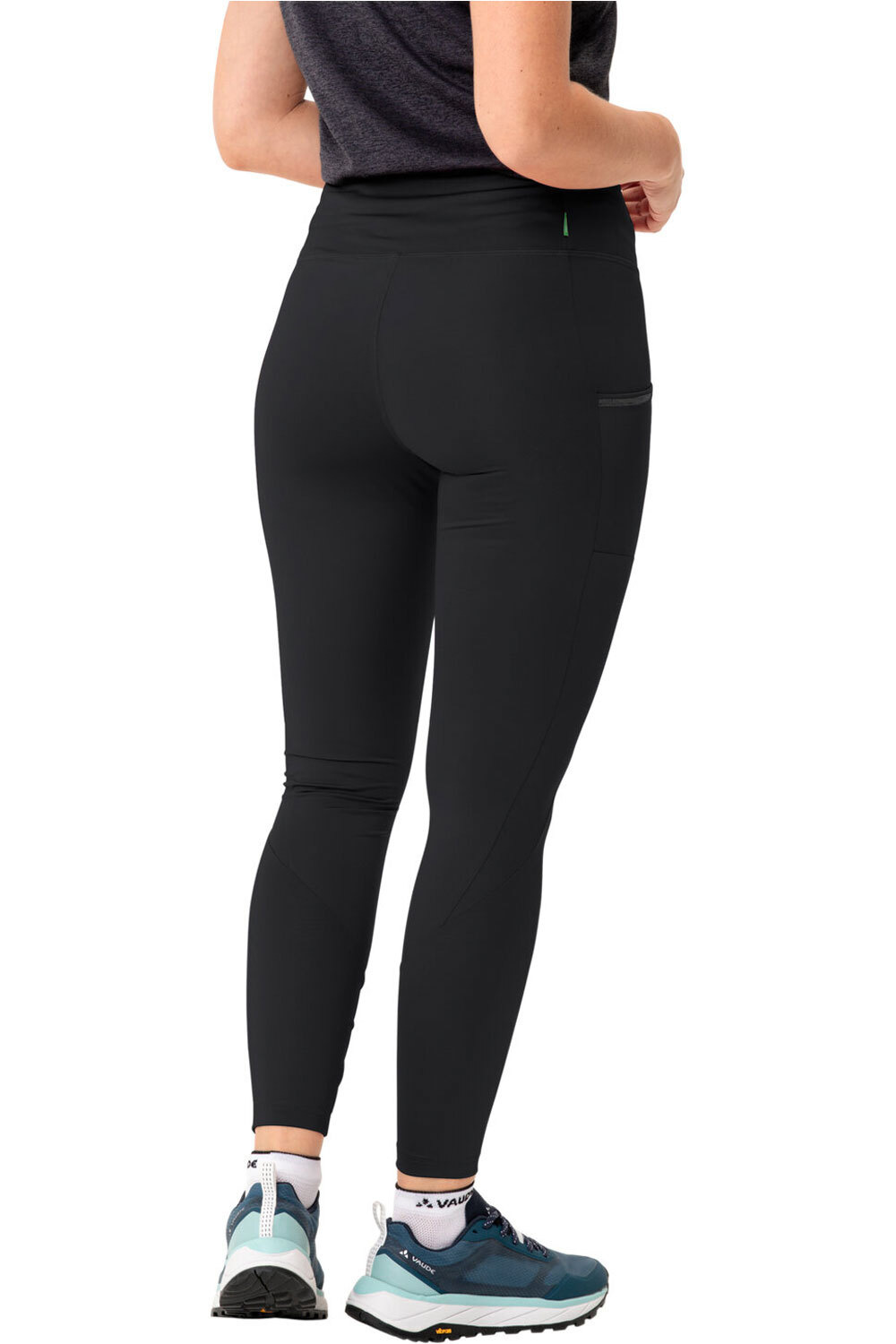 Vaude malla larga mujer ESSENTIAL NEGRO vista trasera
