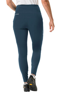 Vaude malla larga mujer SCOPI II AZUL vista trasera