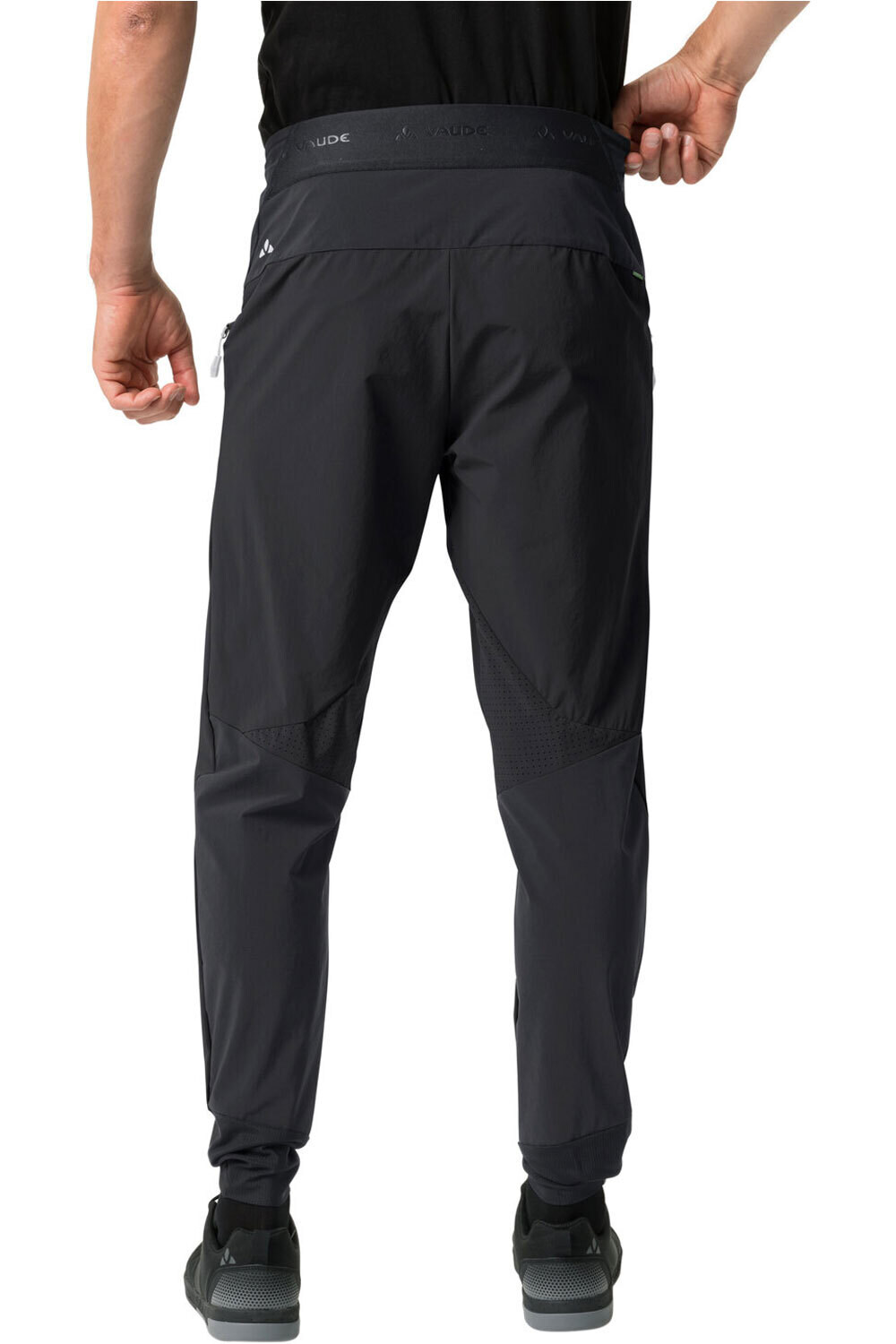 Vaude pantalón largo ciclismo hombre MOAB PRO NEGRO vista trasera
