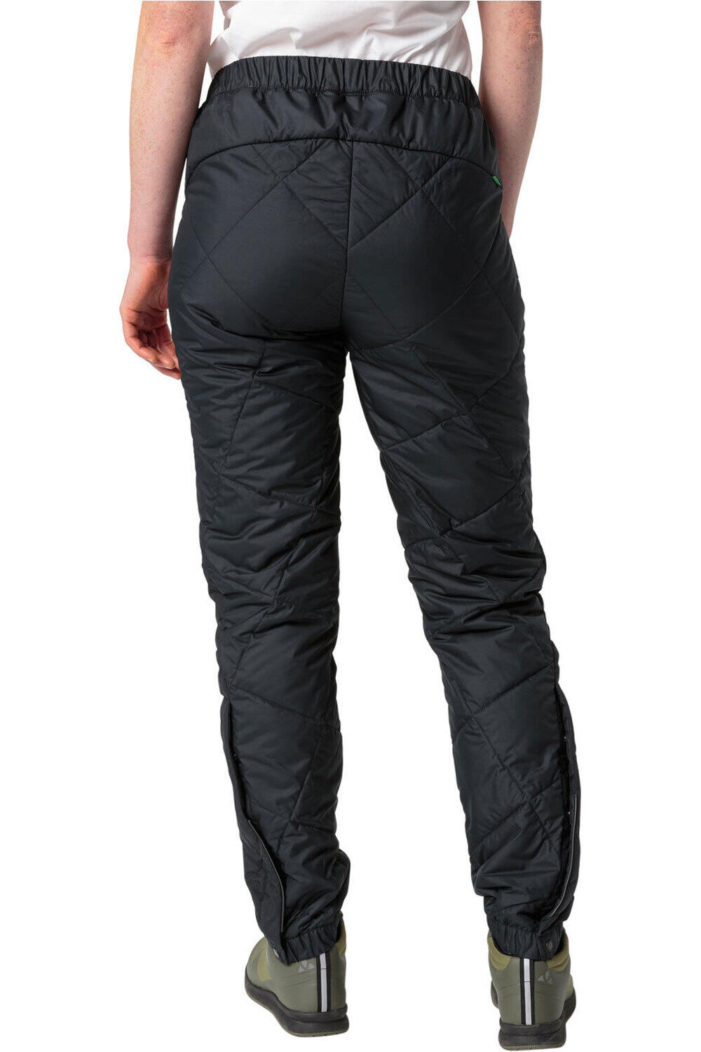 Vaude pantalón largo ciclismo mujer CYCLIST NEGRO vista trasera
