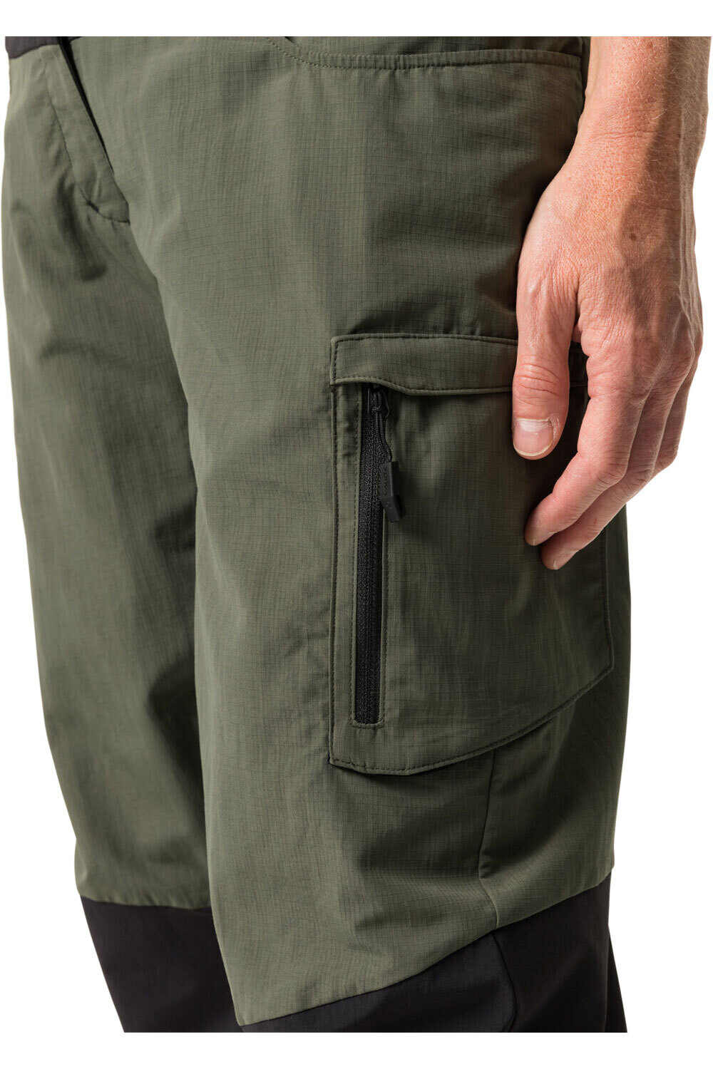 Vaude pantalón largo ciclismo mujer QIMSA VERDE vista detalle