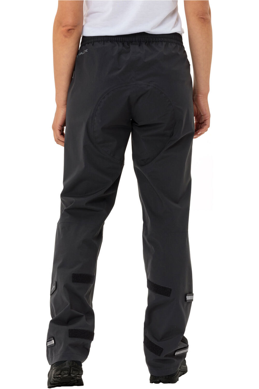 Vaude pantalón largo ciclismo mujer YARAS IV NEGRO vista trasera