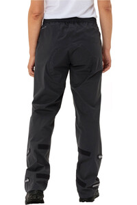 Vaude pantalón largo ciclismo mujer YARAS IV NEGRO vista trasera