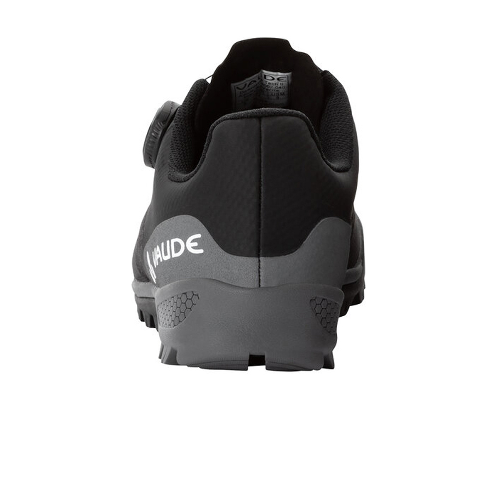 Vaude zapatillas mtb DOWNIEVILLE TECH II NEGRO vista trasera