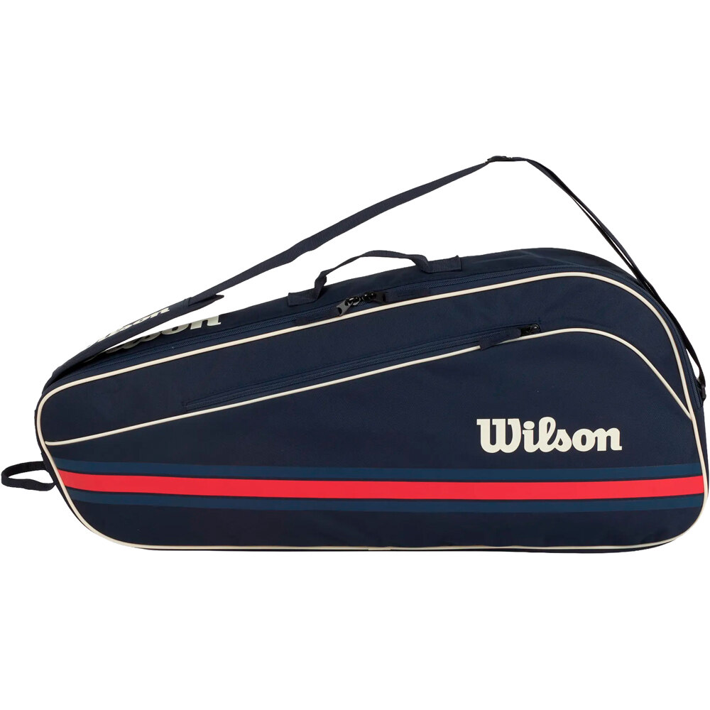 Wilson raqueteros tenis 3PK TEAM RACKET BAG 2025 AZUL vista frontal