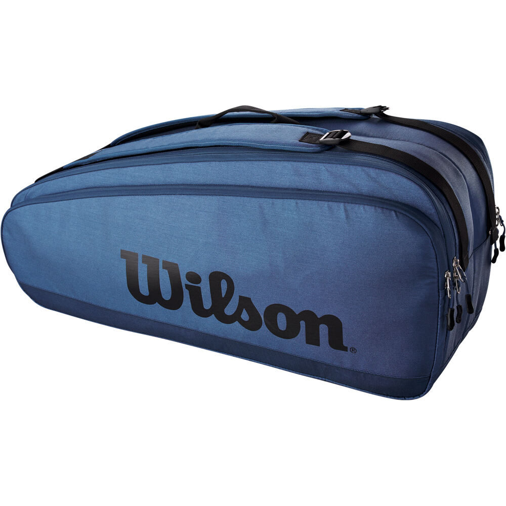 Wilson raqueteros tenis TOUR ULTRA 6PK RACKET BAG AZUL vista frontal