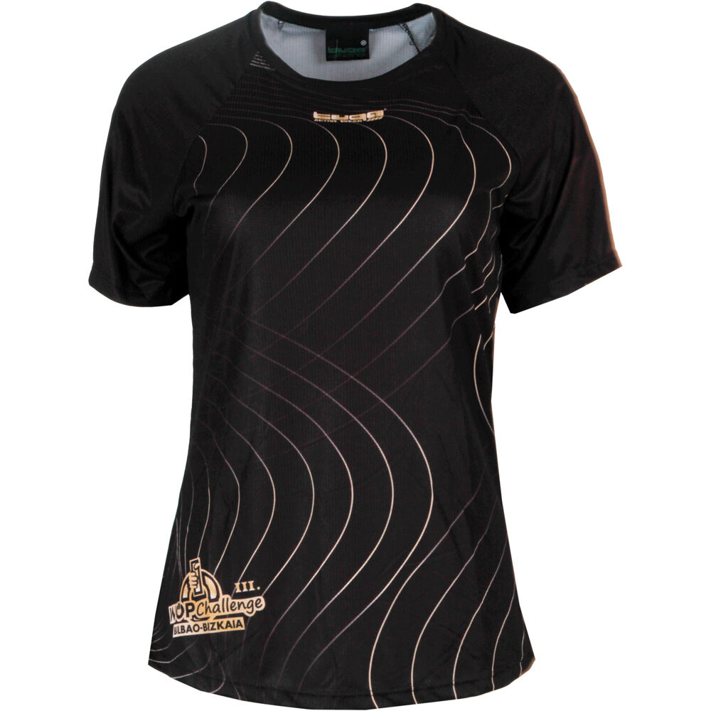 Wop camiseta manga corta mujer CHALLENGE 22 NEGRO vista frontal