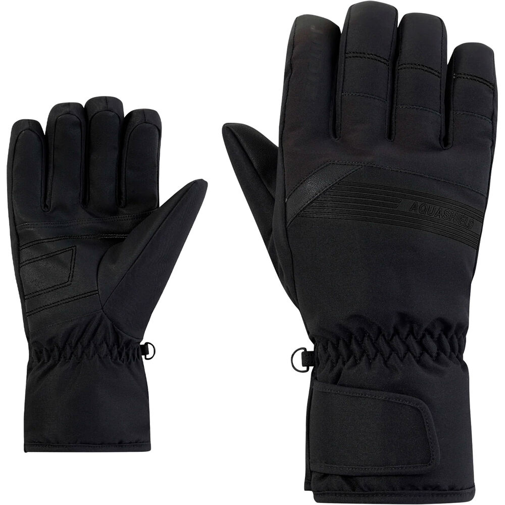 Ziener guantes esquí hombre GALLIUSS-Z AS glove man black NEGRO vista detalle
