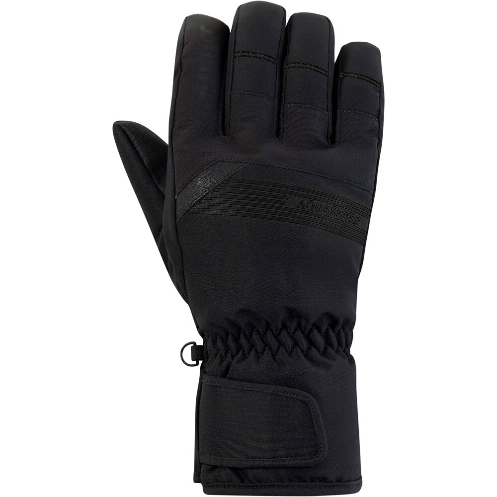 Ziener guantes esquí hombre GALLIUSS-Z AS glove man black NEGRO vista frontal