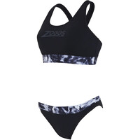 Zoggs bañador natación mujer MARBLE ACTIONBACK 2 PIECE NEGRO
