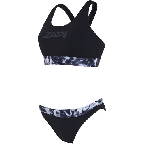 Zoggs bañador natación mujer MARBLE ACTIONBACK 2 PIECE NEGRO