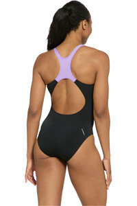 Zoggs bañador natación mujer POWERBACK E+ NEGRO vista trasera