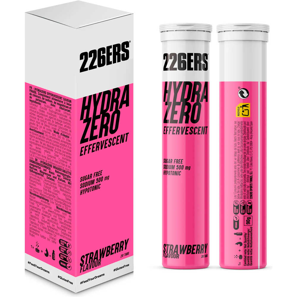 226ers Bebidas Carbohidratos HYDRAZERO EFFERVESCENT 20 Tabs STRAWBERRY 02
