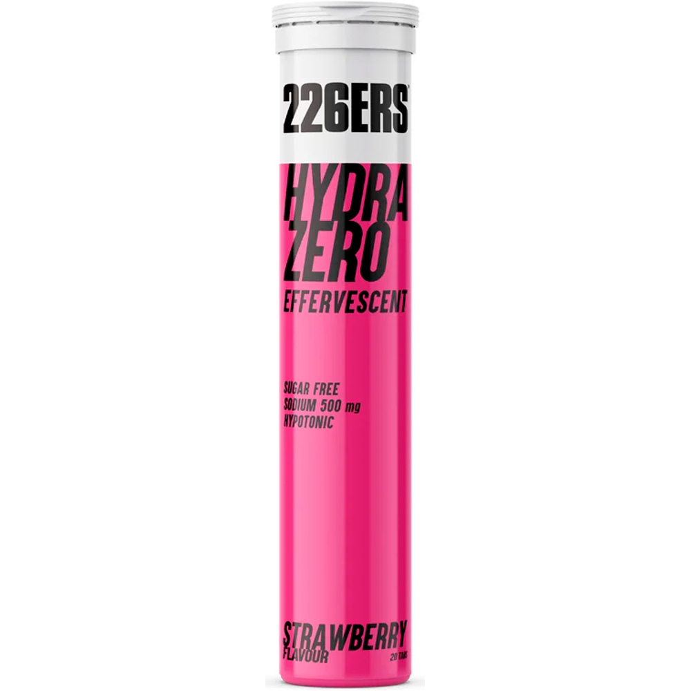 226ers Bebidas Carbohidratos HYDRAZERO EFFERVESCENT 20 Tabs STRAWBERRY vista frontal