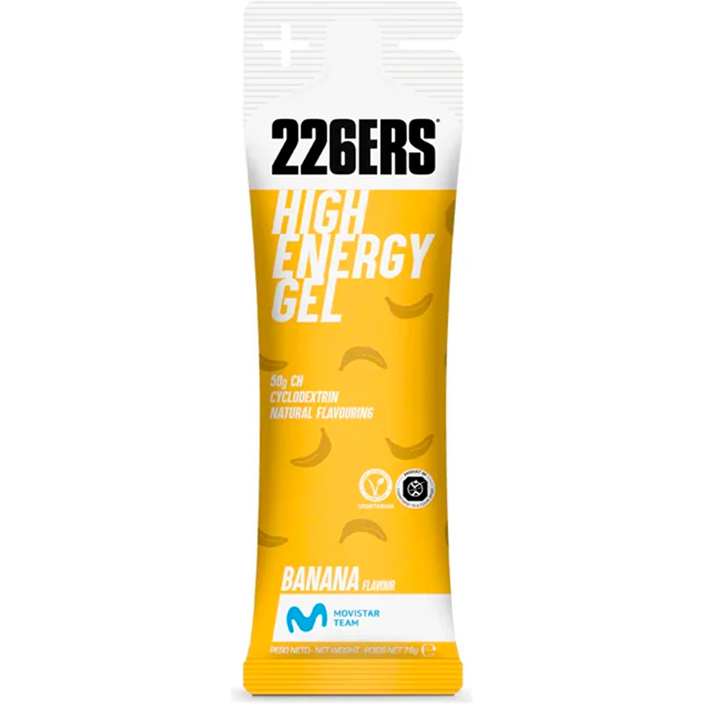 226ers energía instantánea CAJAHIGH ENERGY GEL 76g BANANA 01
