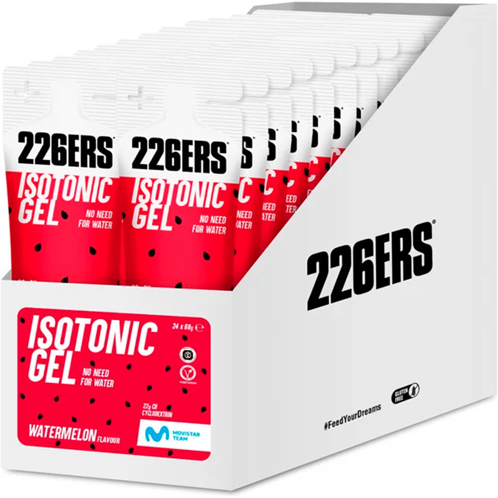 226ers energía instantánea CAJAISOTONIC GEL 68g WATERMELON vista frontal