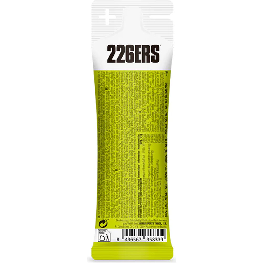 226ers energía instantánea HIGH ENERGY GEL 76g CAFFEINE 160mg LIME 01