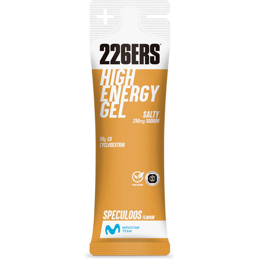 226ers energía instantánea HIGH ENERGY GEL 76g SALTY 250mg SPECULOOS vista frontal
