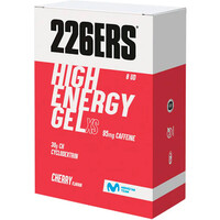 226ers energía instantánea HIGH ENERGY GEL Pack 8x45g CAFFEINE 95mg vista frontal