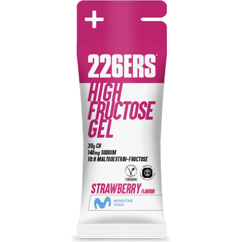 226ers energía instantánea HIGH FRUCTOSE GEL 44g vista frontal