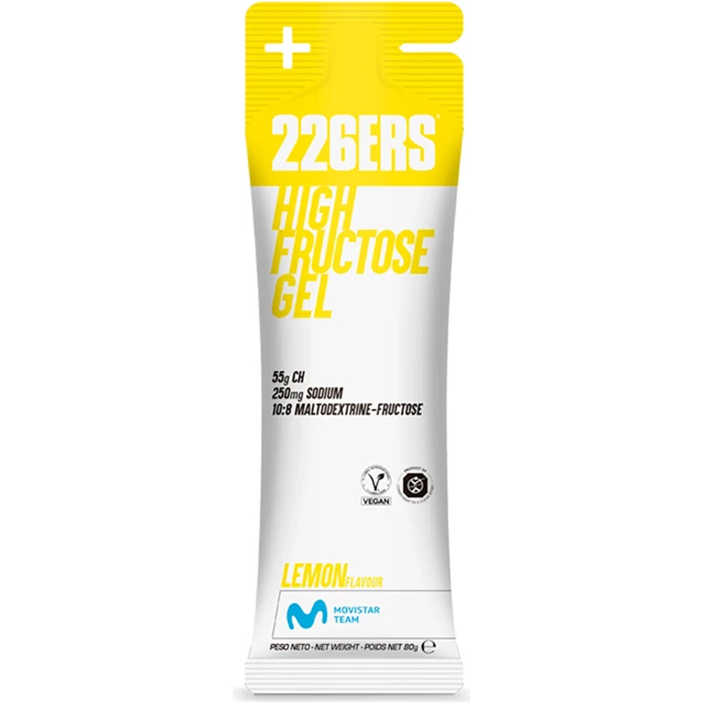 226ers energía instantánea HIGH FRUCTOSE GEL 80GR vista frontal