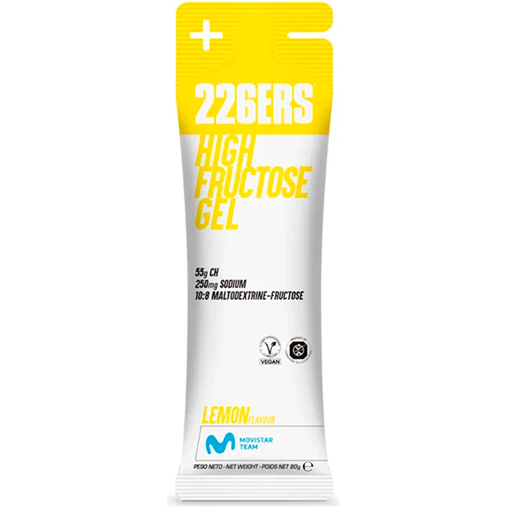226ers energía instantánea HIGH FRUCTOSE GEL Pack 6x80g LEMON 01