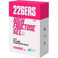 226ers energía instantánea HIGH FRUCTOSE GEL Pack 8x44g STRAWBERRY vista frontal