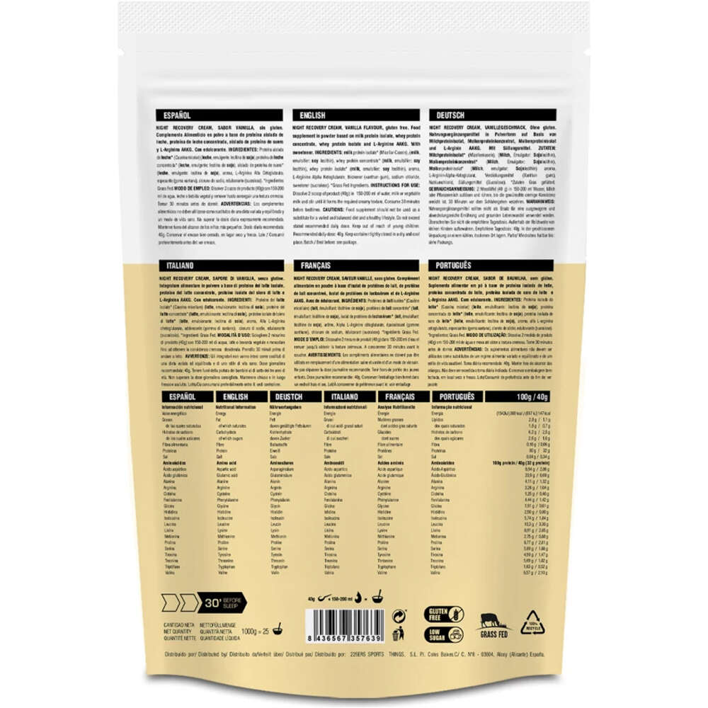 226ers Recuperacion NIGHT RECOVERY CREAM 2.0 1Kg VANILLA 01