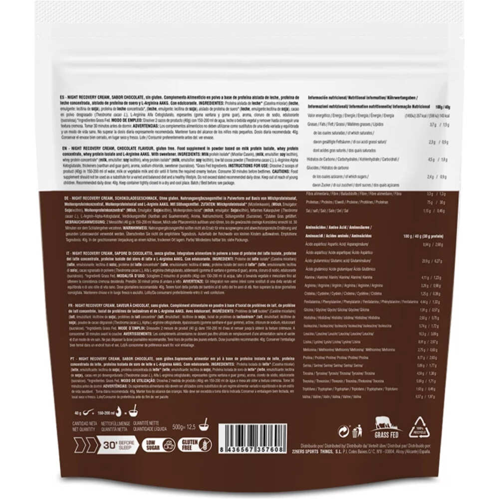 226ers Recuperacion NIGHT RECOVERY CREAM 2.0 500g CHOCOLATE 01