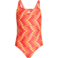 adidas bañador natación niña INFANTIL LOGO LINEAL DESGASTADO vista frontal