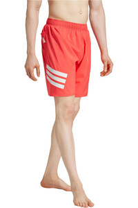 adidas bañador playa hombre 8-Inch 3 bandas vista detalle