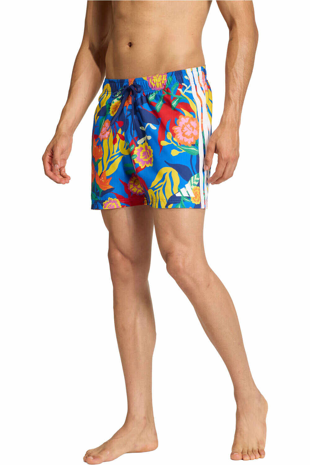 adidas bañador playa hombre ESTAMPADO 3 STRIPES  5 INCH vista frontal