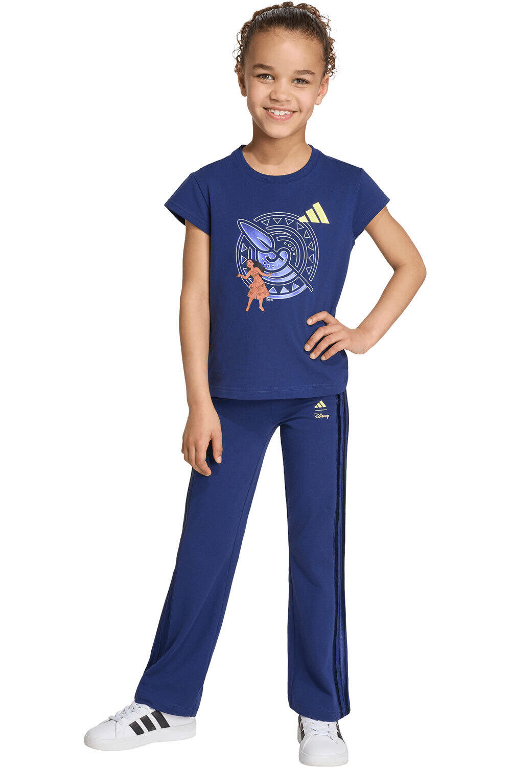 adidas bermuda junior niña CONJUNTO DE CAMISETA Y MALLAS DISNEY vista frontal